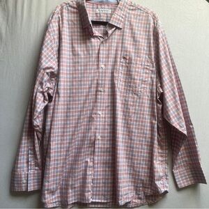 Tommy Bahama Men's Long-Sleeve Pink Plaid Button-Up Shirt Sz XXL